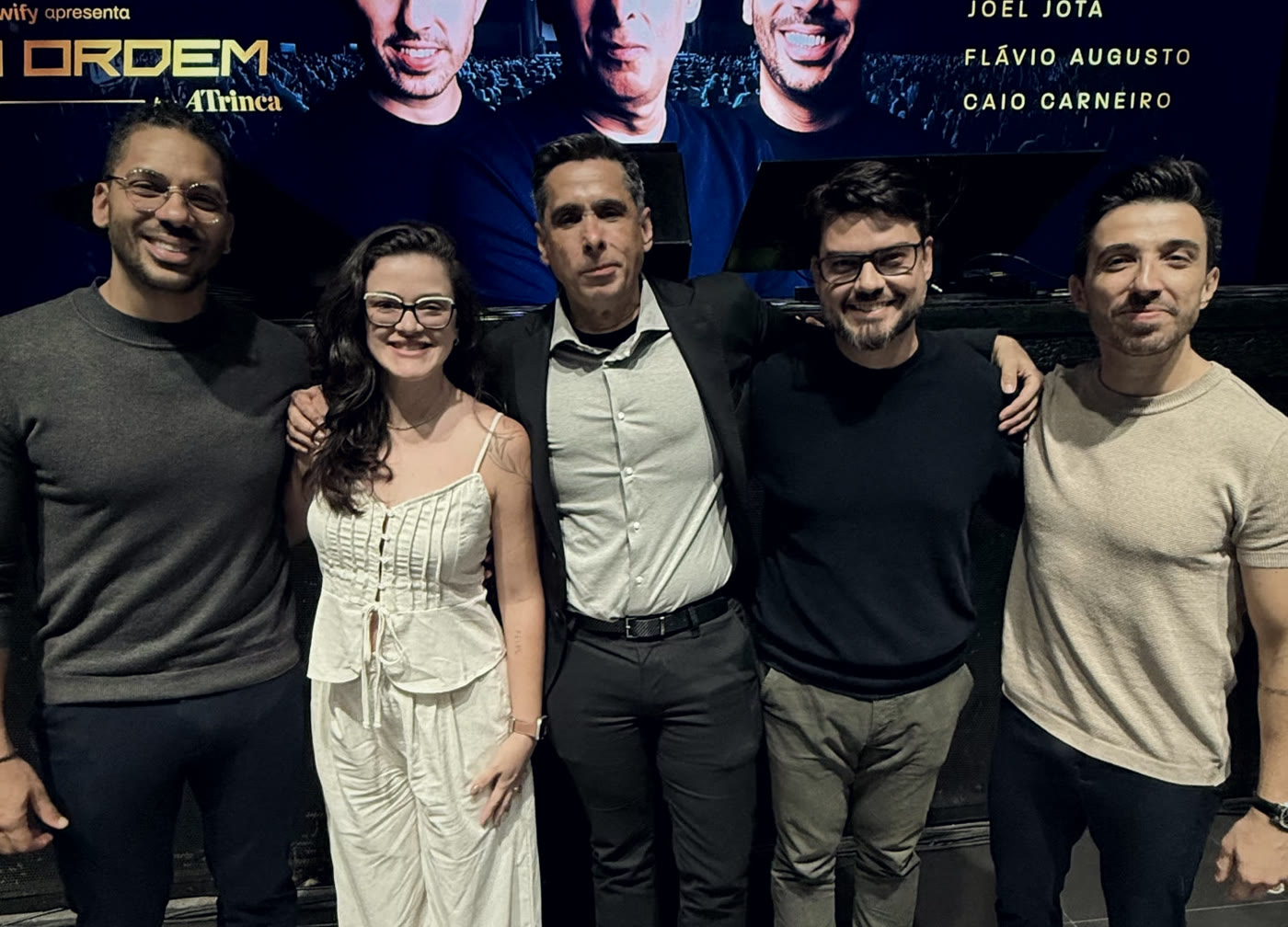Willian Crespo com Joel Jota, Flávio Augusto e Caio Carneiro